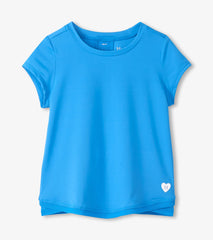 Girls Malibu Blue Mesh Trim T-Shirt | Hatley Discount Girls