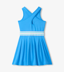 Girls Malibu Blue Pleated Active Dress | Hatley Outlet Girls