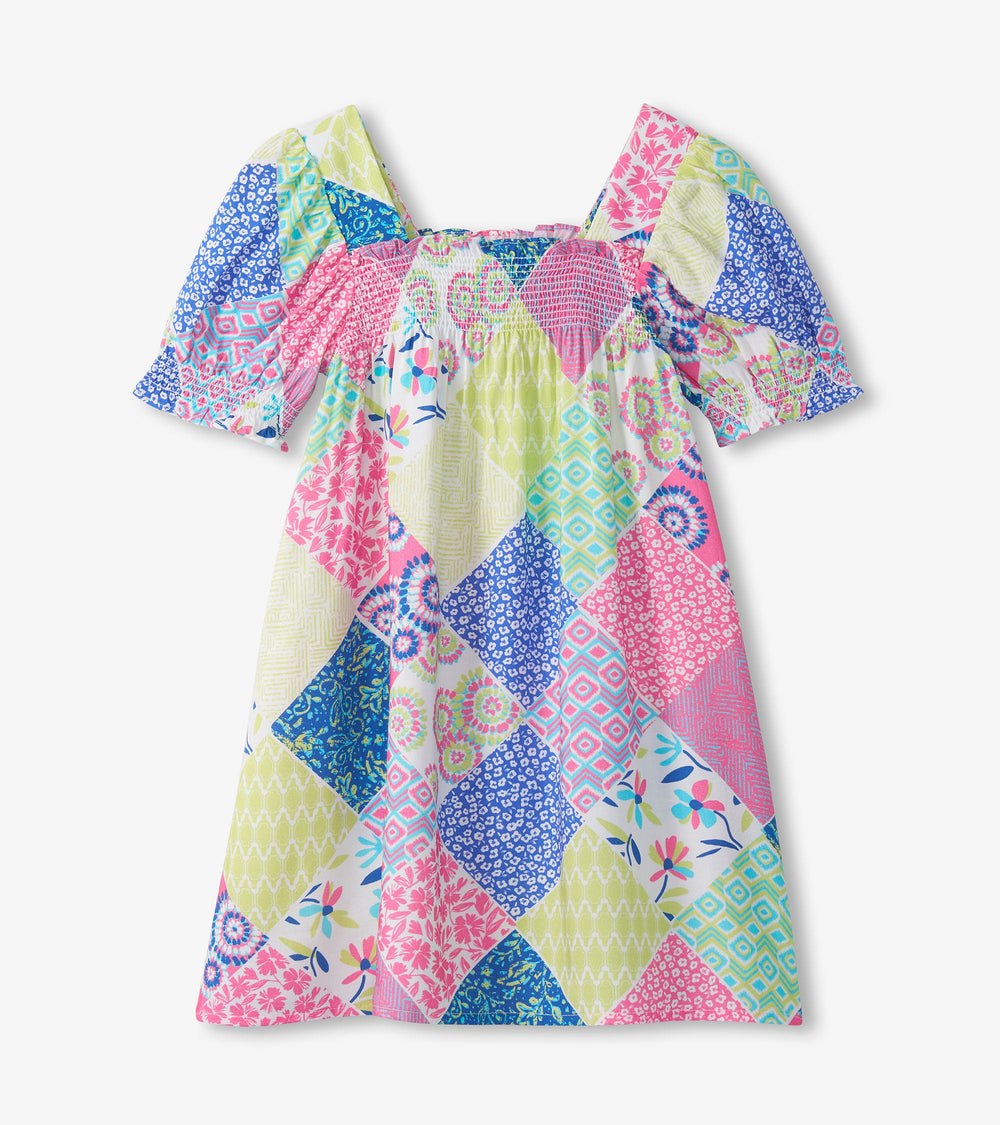 Girls Mix-Up Patch Work Smocked Dress | Hatley Onsale Girls