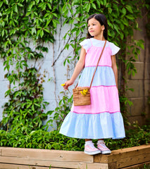 Girls Mixed Seersucker Strappy Midi Dress | Hatley