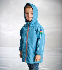 Boys Niagara Blue Jersey Lined-Rain Jacket | Hatley Outlet Boys