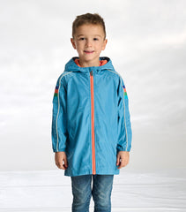 Boys Niagara Blue Jersey Lined-Rain Jacket | Hatley Outlet Boys