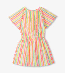 Girls Neon Summer Stripes Woven Play Dress | Hatley Discount Girls