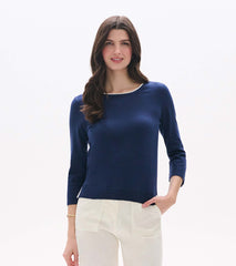 3/4 Sleeve Knit Top - Patriot Blue | Hatley Women