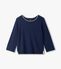 3/4 Sleeve Knit Top - Patriot Blue | Hatley Women