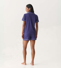 Women's Classic Navy Short Pajama Set | Hatley Women