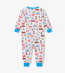 Baby Boys Painted Seascape Bamboo Sleeper | Hatley Sale Baby & Toddler