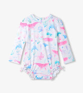Baby Girls Painted Sealife One-Piece Rashguard Swimsuit | Hatley US Baby & Toddler