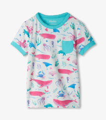 Girls Painted Sealife Bamboo Short Pajama Set | Hatley Outlet Girls