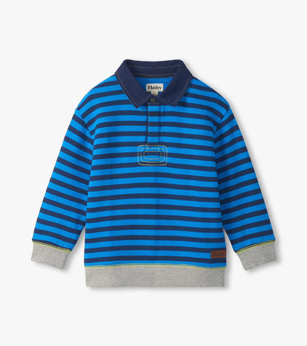 Boys Printed Stripes Rugby Sweatshirt | Hatley Discount Boys