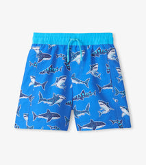 Boys Patterned Sharks Swim Trunks | Hatley Outlet Boys