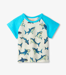Baby & Toddler Boys Glow in the Dark Sharks Raglan T-Shirt | Hatley Sale Baby & Toddler