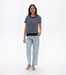 Simone Knit Tee - Navy & White Stripes | Hatley Onsale Women