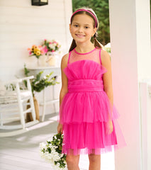 Girls Fuchsia Tulle Party Dress | Hatley Girls