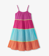 Girls Rainbow Color Block Strappy Midi Dress | Hatley Discount Girls
