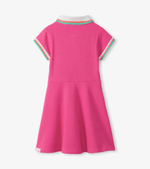 Girls Raspberry Rose Pique Polo Dress | Hatley For Girls