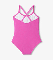 Girls Hot Pink One-Piece Swimsuit | Hatley For Girls