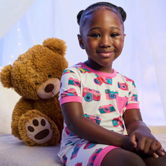Girls Sketchy Cameras Bamboo Short Pajama Set | Hatley Outlet Girls