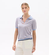 Johnny Collar Top - Serenity Stripe | Hatley US Women