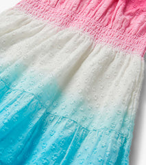 Girls Summer Garden Dip Dye Gathered Dress | Hatley