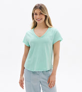 Sadie V-Neck Tee - Sea Glass | Hatley Outlet Women