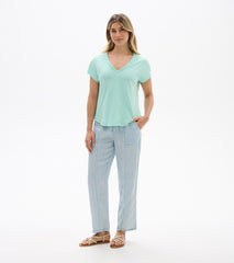 Sadie V-Neck Tee - Sea Glass | Hatley Outlet Women