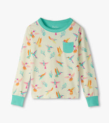Girls Springtime Hummingbirds Bamboo Pajama Set | Hatley Discount Girls