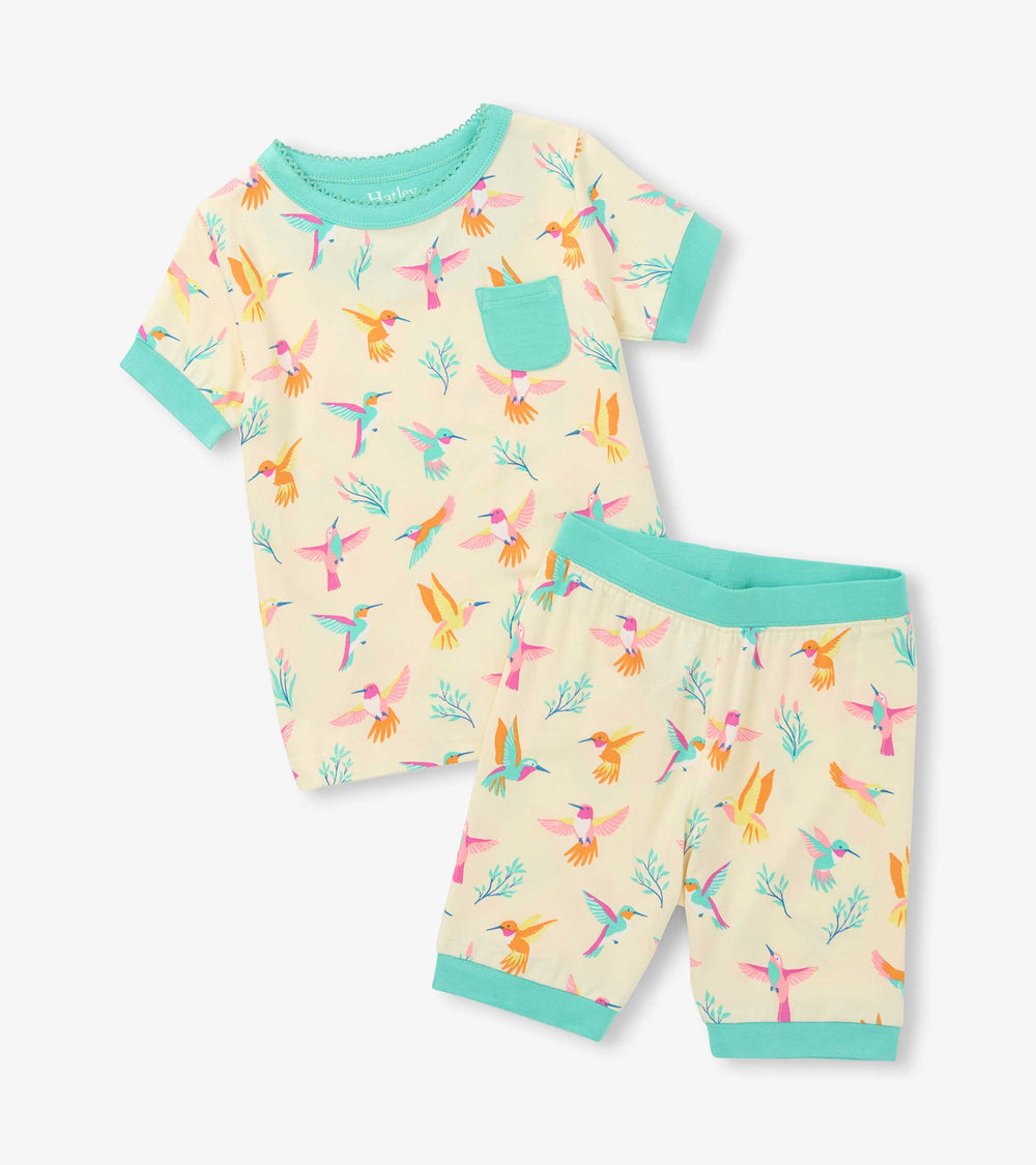Girls Springtime Hummingbirds Bamboo Short Pajama Set | Hatley For Girls