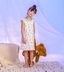 Girls Springtime Hummingbirds Ruffle Hem Nightdress | Hatley Outlet Girls