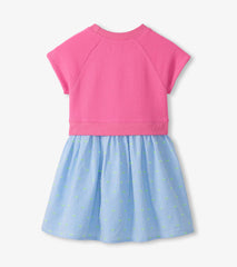 Girls Strawberry Moon Mixed Fabric Dress | Hatley Sale Girls