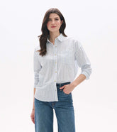 Relaxed Button Down - Cashmere Blue Stripes | Hatley Discount Women