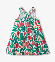 Girls Tropical Flowers Trapeze Dress | Hatley Girls