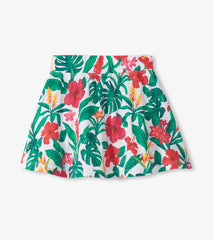 Girls Tropical Flowers Floaty Skort | Hatley Outlet Girls