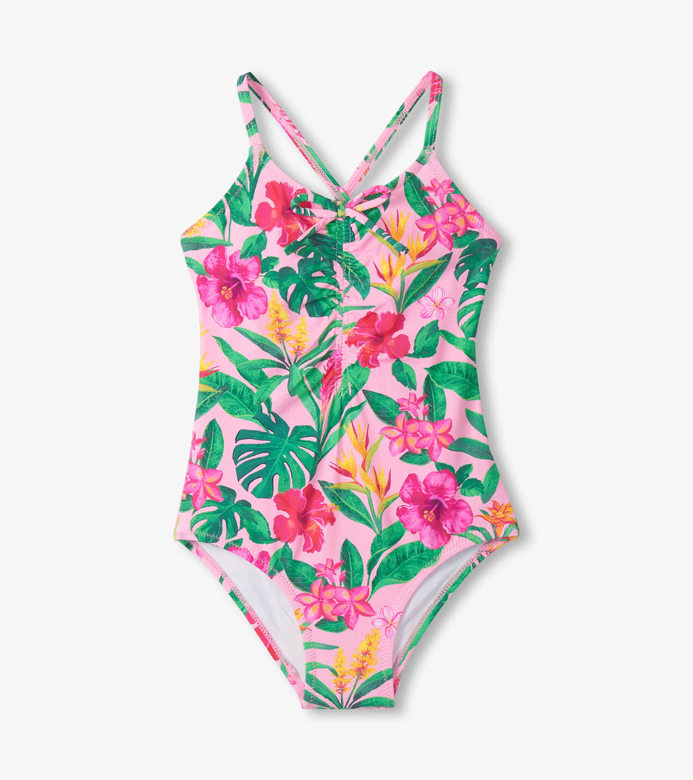 Girls Tropical Flowers One-Piece Swimsuit | Hatley US Girls