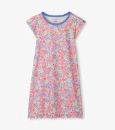 Girls Whimsical Flowers Ruffle Hem Nightdress | Hatley Girls