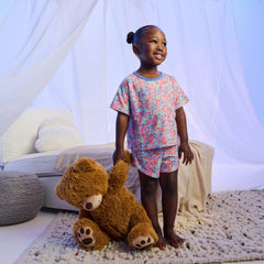 Girls Whimsical Flowers Short Sleep Set | Hatley Onsale Girls