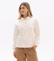 Coco Polo Top - Pink Stripes | Hatley Women