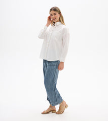 Relaxed Button Down - White | Hatley Discount Women