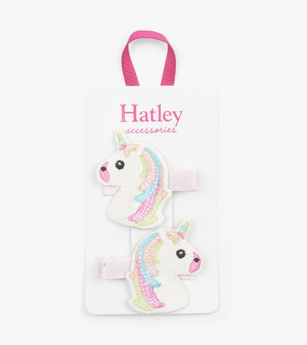 Hatley Accessories | Girls Glitzy Unicorns Glitter Hair Clips