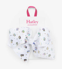 Hatley Accessories | Girls Metallic Unicorns Bow Hair Clip