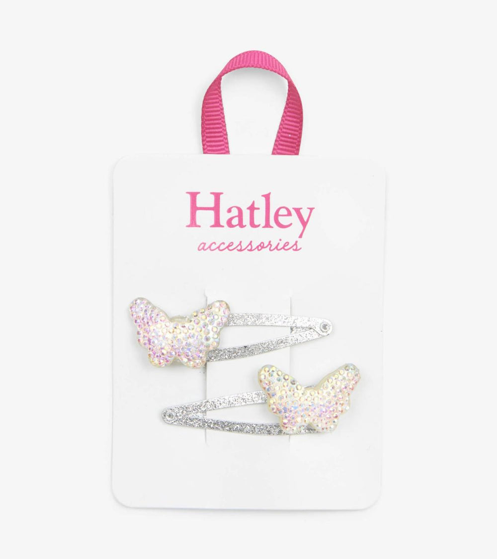 Hatley Accessories | Girls Sparkling Butterflies Snap Clips