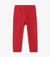 Hatley Bottoms | Baby & Toddler Baby Red Shimmer Cable Knit Leggings