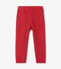 Hatley Bottoms | Baby & Toddler Baby Red Shimmer Cable Knit Leggings