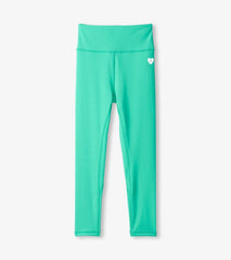 Hatley Bottoms | Girls Girls Aqua Green Active Leggings