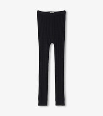 Hatley Bottoms | Girls Girls Black Cable Knit Leggings