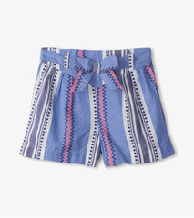 Hatley Bottoms | Girls Girls Boho Stripe Paper Bag Shorts