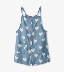 Hatley Bottoms | Girls Girls Hearts Slouchy Overalls