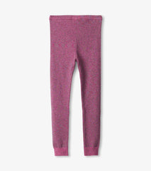 Hatley Bottoms | Girls Girls Pink Glitter Knit Leggings
