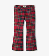 Hatley Bottoms | Girls Girls Red Plaid Flared Pants