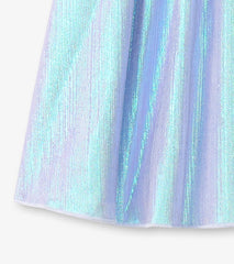 Hatley Bottoms | Girls Girls Silver Metallic Mid Length Skirt